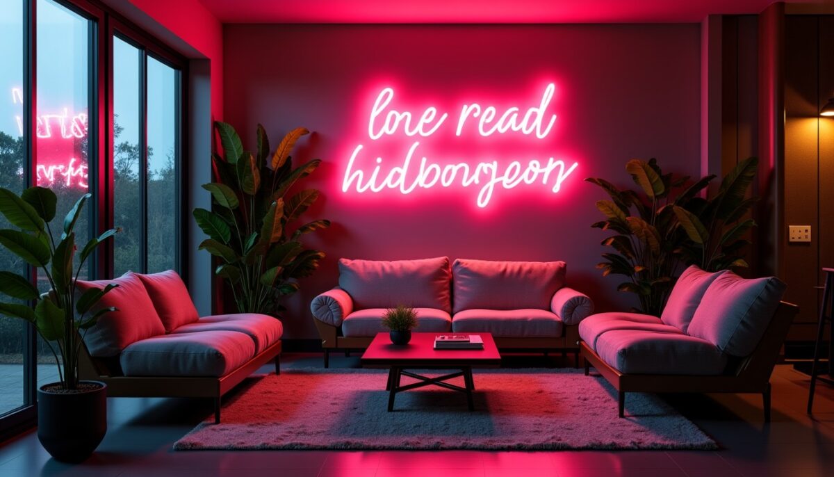 Logo néon : l’astuce déco lumineuse pour donner du caractère à votre intérieur